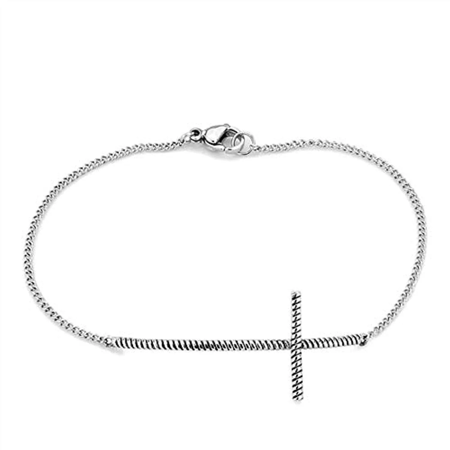 WildKlass Stainless Steel Cross Bracelet High Polished (no Plating) Women