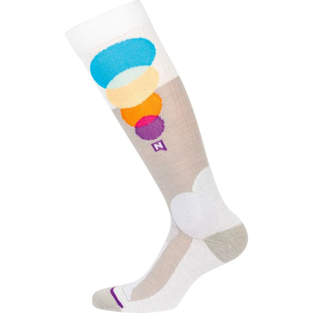 Womens Cloud 7 Snowboard Socks Sand/Multicolor