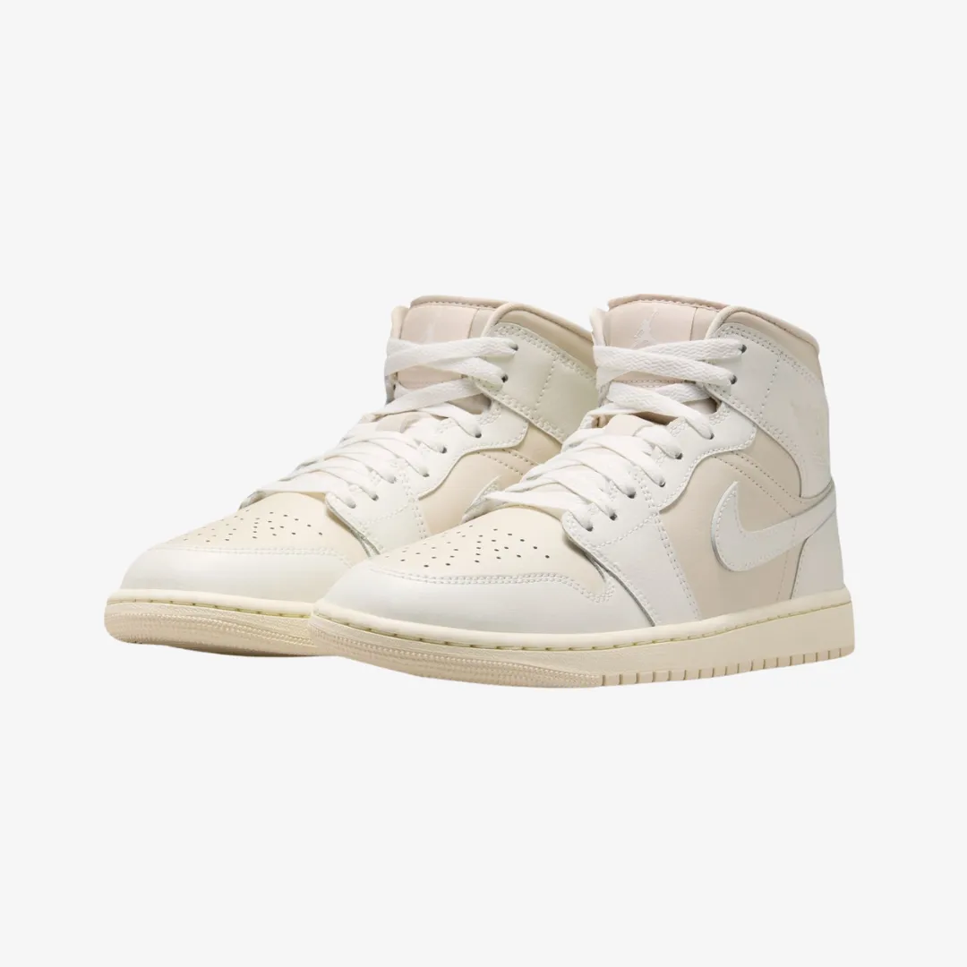 womens jordan 1 mid (legend brown/sail)